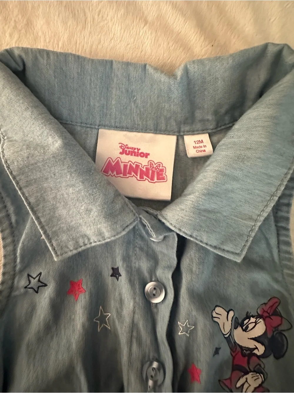 Disney Sleeveless Denim Top with Red, Blue, White Tulle Skirt - Picture 3 of 3